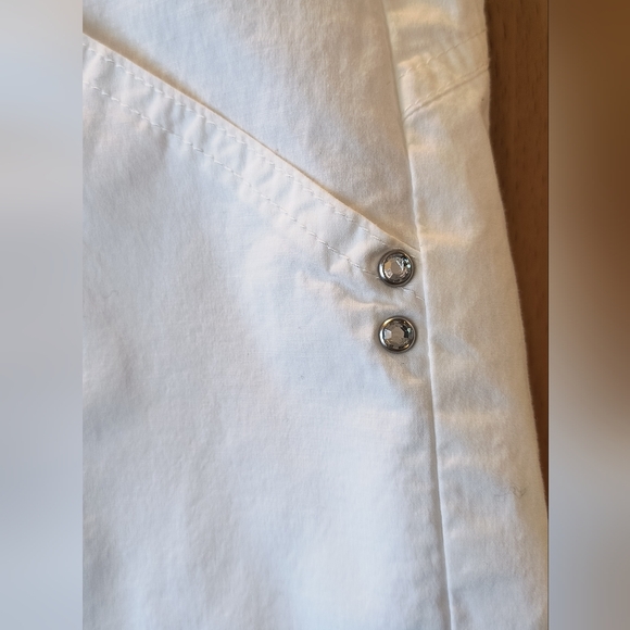 INC Ruched Capri Cargo Pants Size 16 Bright White - Picture 3 of 5